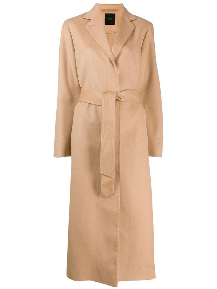 Agnona Belted Coat - Brown