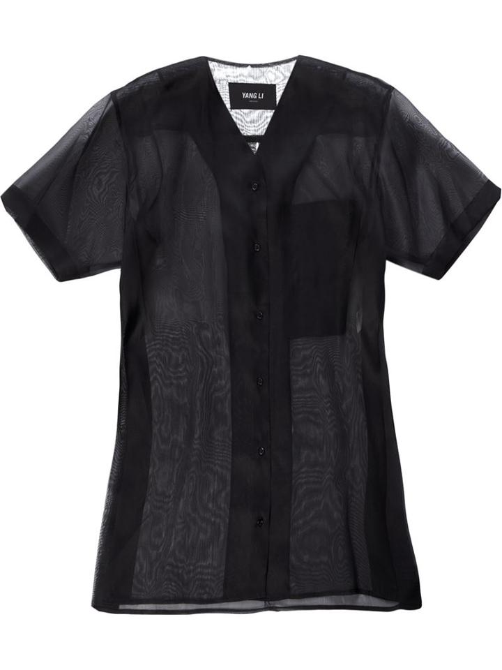 Yang Li V-neck Sheer Shirt