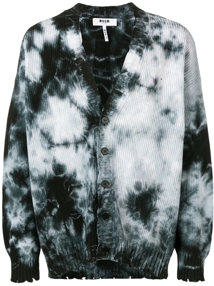 Msgm Tie-dye Cardigan - Neutrals