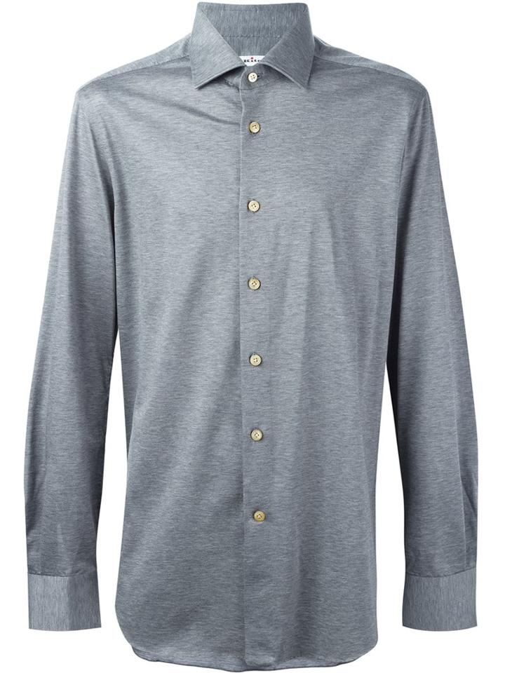 Kiton Melange Button Down Shirt