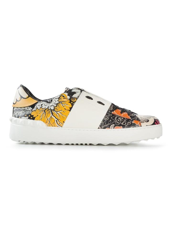 Valentino Garavani 'open' Floral Sneakers - Black