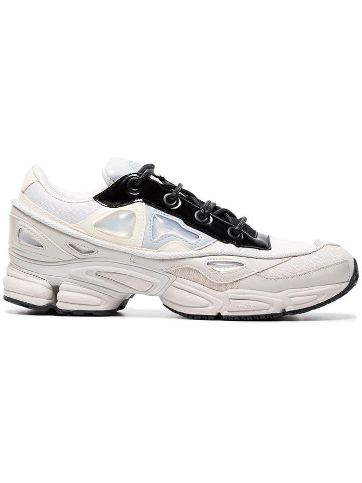 Adidas By Raf Simons Nude And Black Ozweego Iii Leather Sneakers -