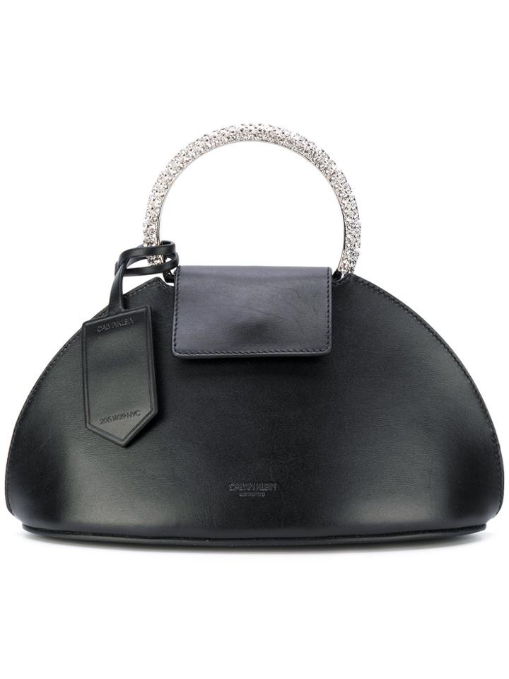 Calvin Klein 205w39nyc Metal Handle Clutch Bag - Black