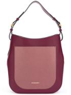 Burberry Panelled Shoulder Bag, Women's, Pink/purple