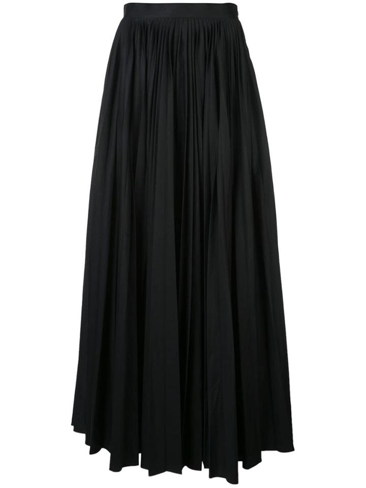 Khaite Long Pleated Skirt - Black