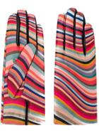 Paul Smith Striped Gloves - Pink