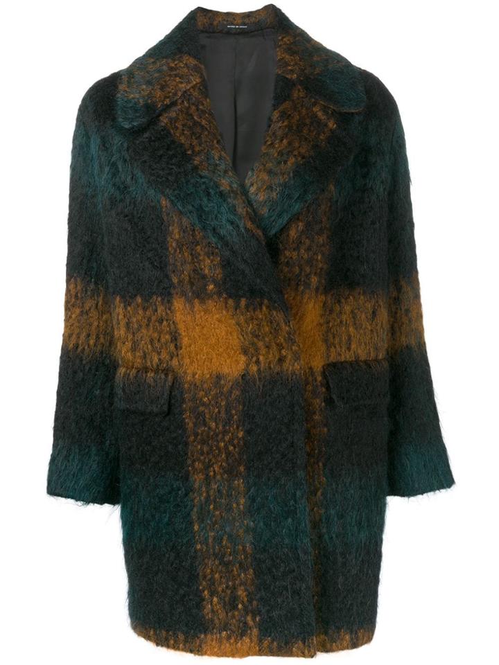 Tagliatore Checked Coat - Blue