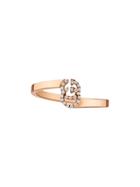 Gucci Gg Ring In Rose Gold With Diamonds - Pink