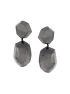 Monies Double Stone Earrings, Women's, Grey