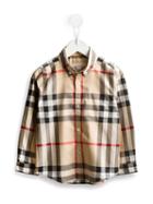 Burberry Kids House Check Button Down Shirt, Boy's, Size: 7 Yrs, Nude/neutrals