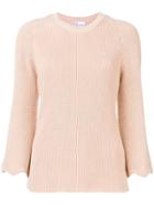 Red Valentino Scalloped Sleeve Jumper - Pink
