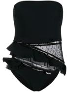 Zimmermann Lace Panel Swimsuit - Black