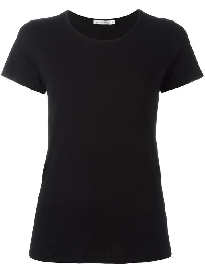 Rag & Bone /jean Round Neck T-shirt, Women's, Size: Medium, Black, Cotton