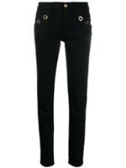 Cavalli Class Eyelet Low-rise Jeans - Black