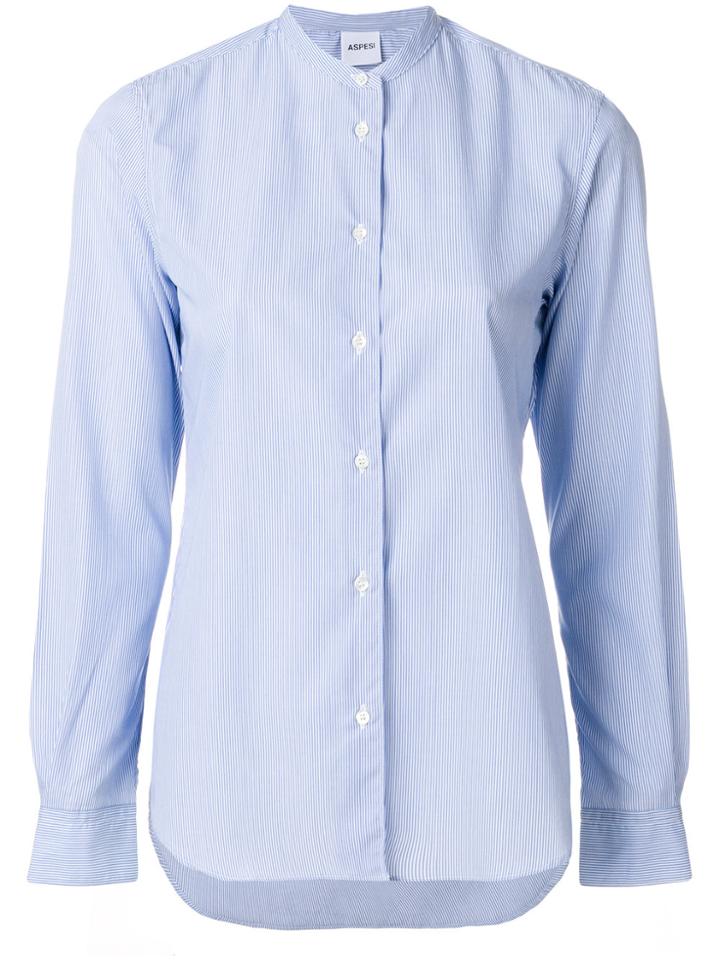 Aspesi Mandarin-collar Shirt - Blue