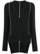 Unconditional - Inserted Zip Cardigan - Women - Cotton - S, Black, Cotton