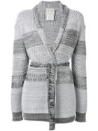 Stephan Schneider - Cry Belted Cardigan - Women - Cotton/wool - Xs, Women's, Blue, Cotton/wool