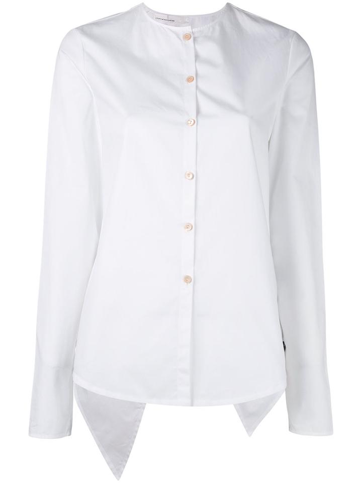 Nostra Santissima - Crossed Open Back Shirt - Women - Cotton - 42, White, Cotton