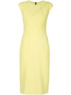 Narciso Rodriguez Cap Sleeve Fitted Midi Dress