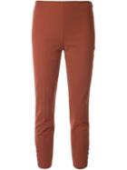 Theory Cropped Fitted Trousers - Brown
