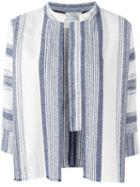 Forte Forte Striped Woven Jacket, Women's, Size: 1, Nude/neutrals, Acrylic/polyester/cotton