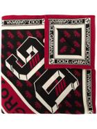 Dolce & Gabbana King Print Scarf - Black