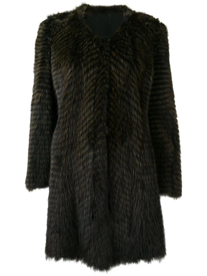 Liska Single-breasted Coat - Green