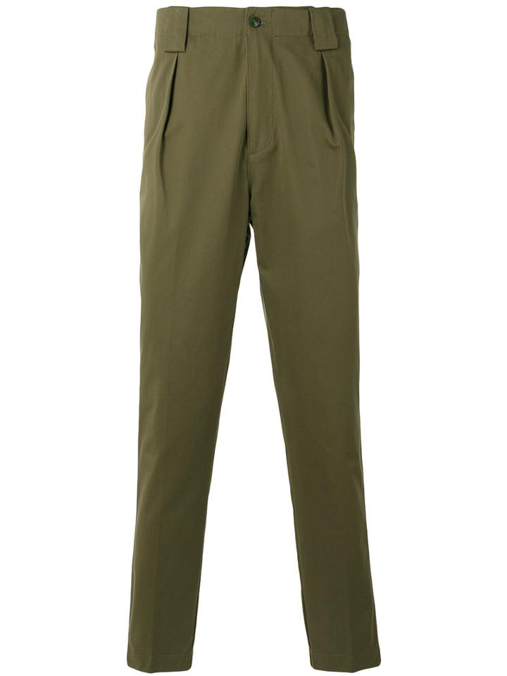 Etro Plain Chinos, Men's, Size: 50, Green, Cotton