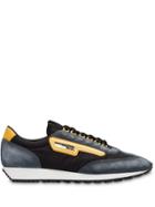 Prada Suede And Nylon Sneakers - Black