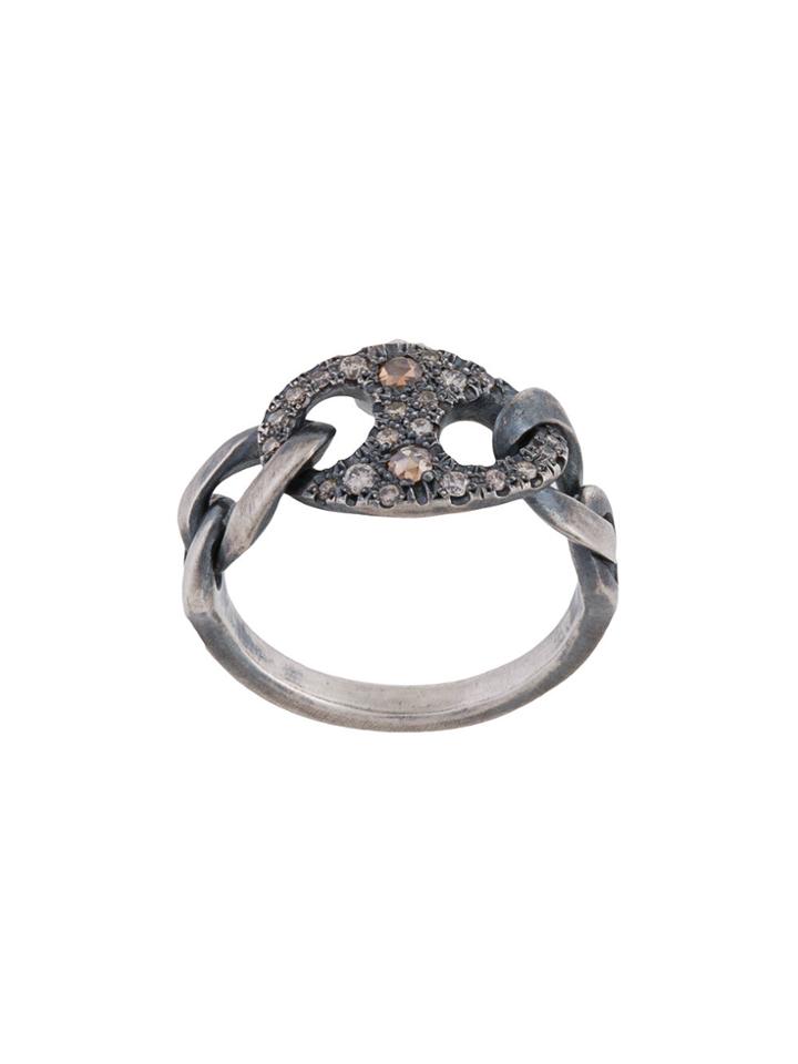 Hum Chain Ring - Metallic