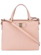 Salvatore Ferragamo Bow Detail Shoulder Bag, Women's, Pink/purple, Calf Leather