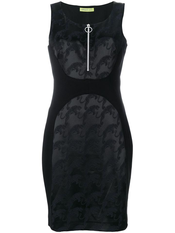 Versace Jeans Fitted Zip Dress - Black