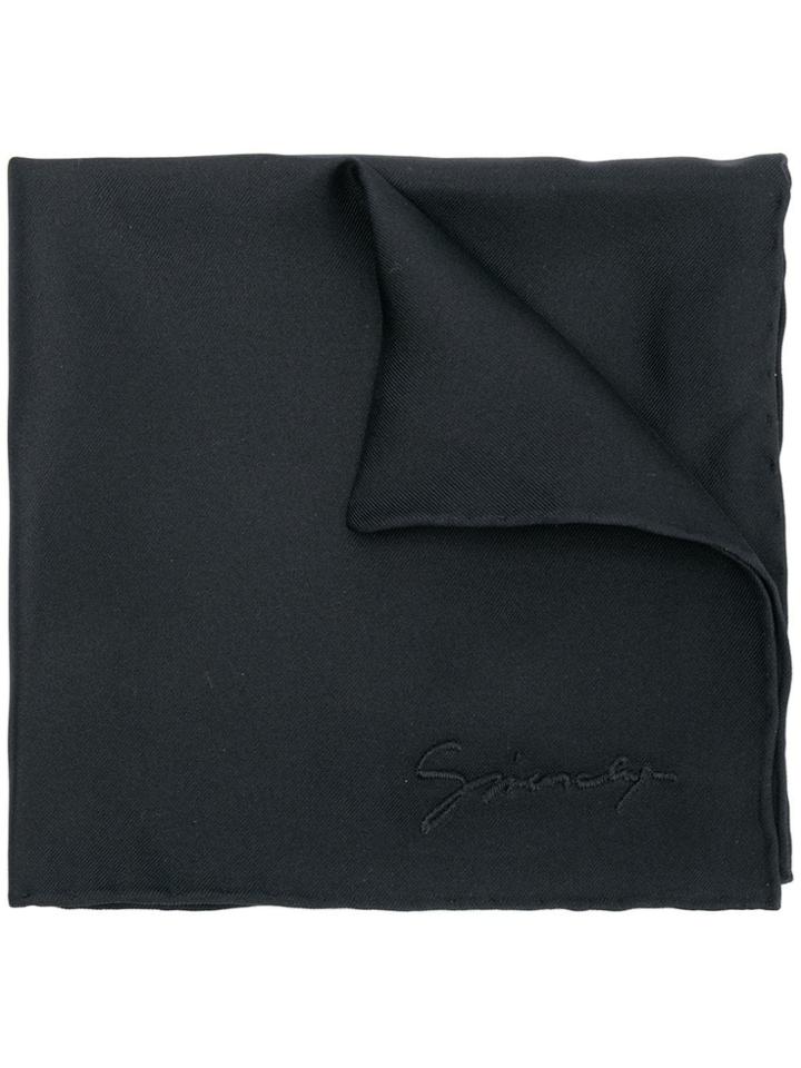 Givenchy Plain Pocket Square - Black