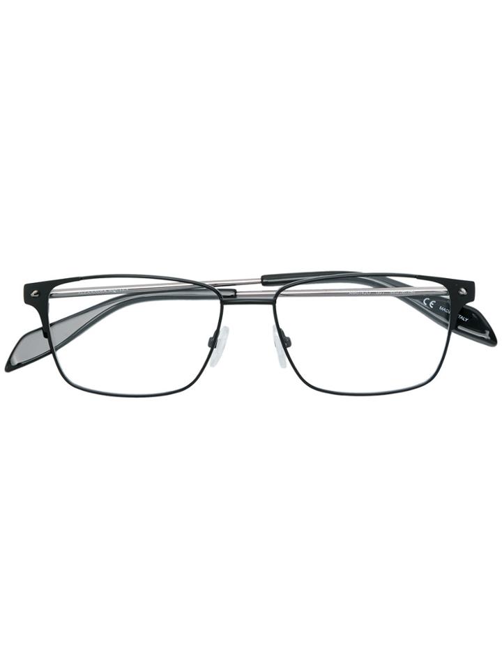 Alexander Mcqueen Eyewear Square Frame Glasses - Metallic