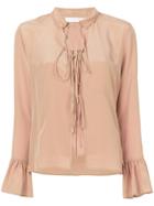 See By Chloé Front-tied Blouse - Pink & Purple