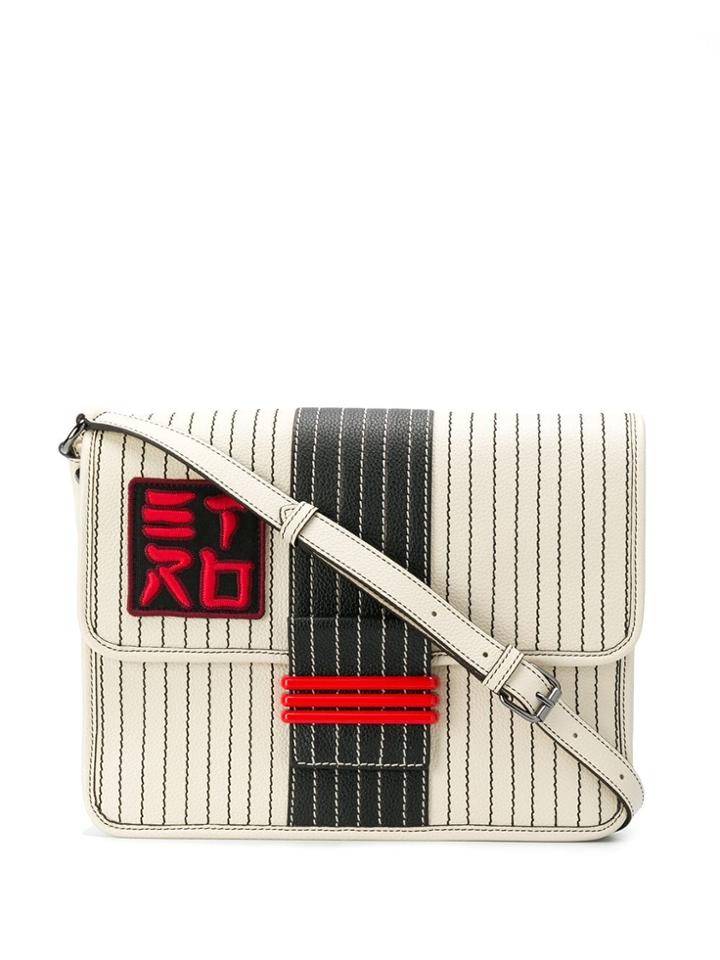 Etro Graphic Striped Shoulder Bag - Neutrals
