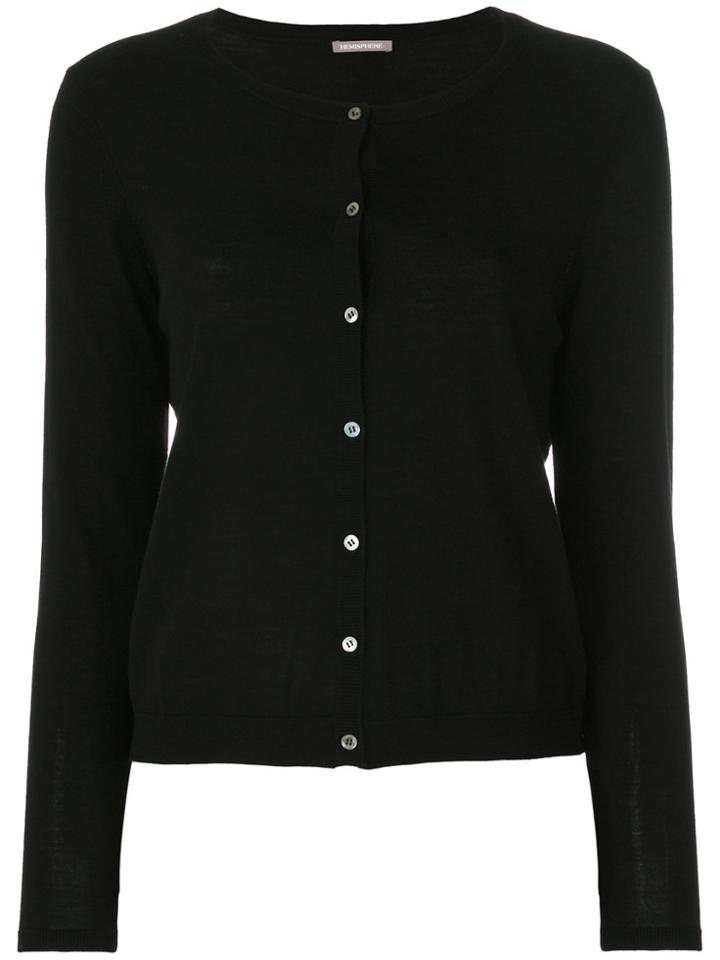 Hemisphere Button Up Cardigan - Black