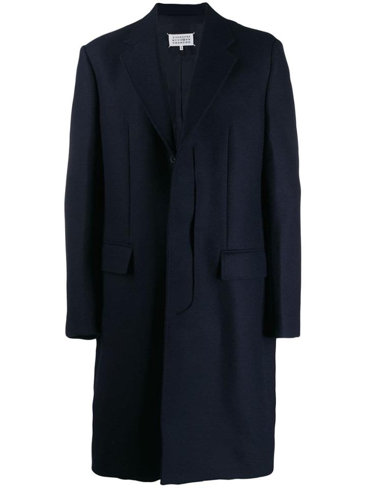 Maison Margiela Single-breasted Coat - Blue