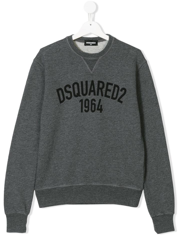 Dsquared2 Kids Teen Logo Print Sweatshirt - Grey