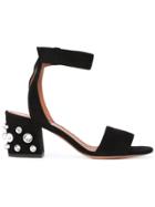 Givenchy Jeweled Heel Sandals - Black