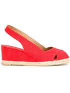 Castañer Diana Sandals, Women's, Size: 40, Red, Rubber/cotton/raffia/leather