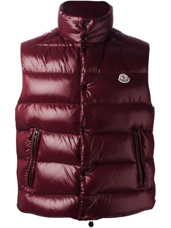 Moncler 'tib' Padded Gilet, Men's, Size: 6, Red, Polyamide/feather Down