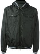 Moncler Hooded Lightweight Jacket, Men's, Size: V, Green, Polyamide