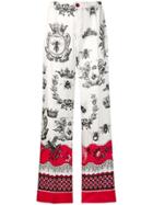 F.r.s For Restless Sleepers Printed Palazzo Trousers - Red