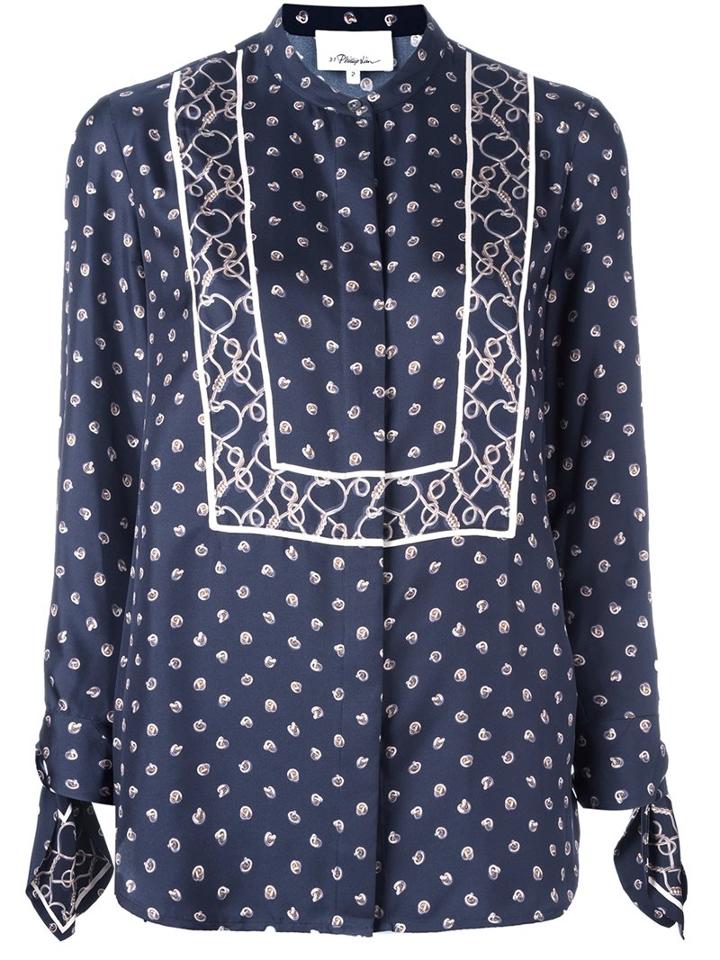 3.1 Phillip Lim Printed Satin Blouse