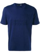 Love Moschino - Embossed Logo T-shirt - Men - Cotton - S, Blue, Cotton