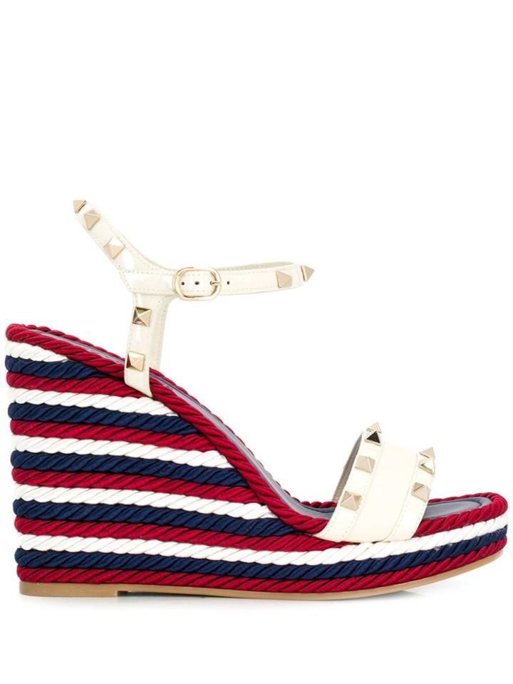 Valentino Valentino Garavani Rockstud Wedge Sandals - White