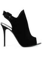 Giuseppe Zanotti Design Peep Toe Booties - Black