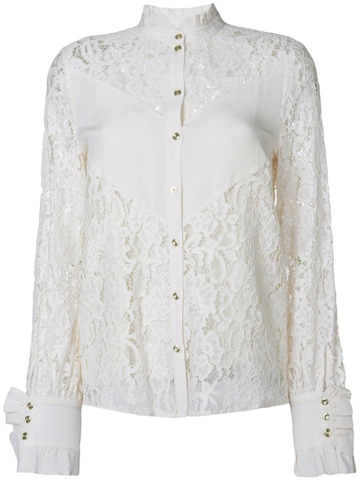 Baum Und Pferdgarten Sheer Lace Blouse - Nude & Neutrals