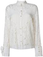 Baum Und Pferdgarten Sheer Lace Blouse - Nude & Neutrals